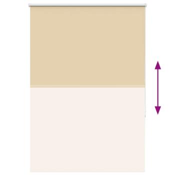 Verdunkelungsrollo Beige 100x130cm Stoffbreite 95,7cm Polyester