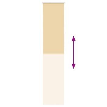 Verdunkelungsrollo Beige 40x210cm Stoffbreite 35,7 cm Polyester