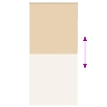 Verdunkelungsrollo Beige 110x210 cm Stoffbreite 105,7 cm