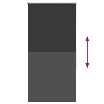 Verdunkelungsrollo Schwarz 65x130 cm Stoffbreite 60,7 cm