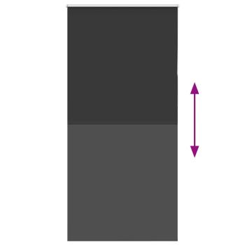 Verdunkelungsrollo Schwarz 90x210 cm Stoffbreite 85,7 cm