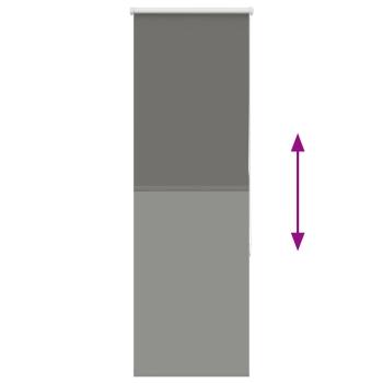 Verdunkelungsrollo Grau 45x175 cm Stoffbreite 40,7 cm Polyester