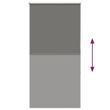 Verdunkelungsrollo Grau 85x130 cm Stoffbreite 80,7 cm Polyester