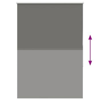 Verdunkelungsrollo Grau 105x150cm Stoffbreite 100,7cm Polyester