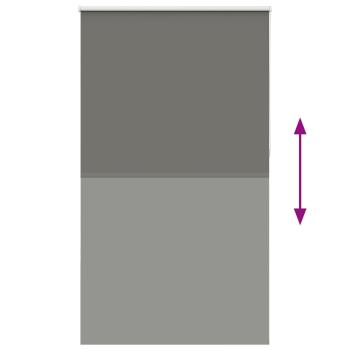 Verdunkelungsrollo Grau 125x230cm Stoffbreite 121,6cm Polyester
