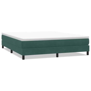 Boxspringbett ohne Matratze Dunkelgrün 180x210 cm Samt