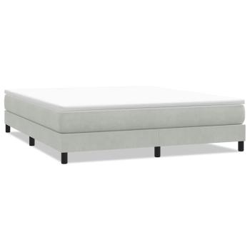 Boxspringbett ohne Matratze Hellgrau 180x210 cm Samt