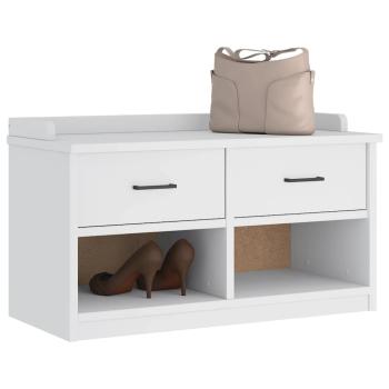 ARDEBO.de - Flurbank SANDNES Weiß 87x40x50 cm Massivholz Kiefer