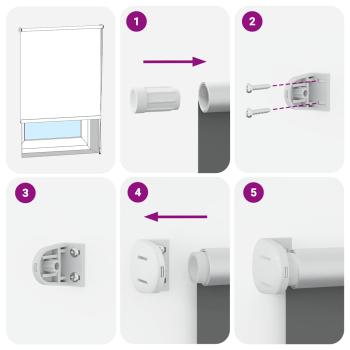 Verdunkelungsrollo Beige 75x210cm Stoffbreite 70,7 cm Polyester