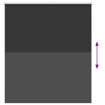 Verdunkelungsrollo Schwarz 130x130 cm Stoffbreite 126,6 cm