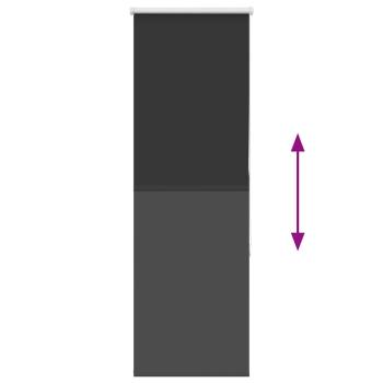 Verdunkelungsrollo Schwarz 60x150 cm Stoffbreite 55,7 cm
