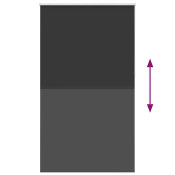 Verdunkelungsrollo Schwarz 125x210 cm Stoffbreite 121,6 cm
