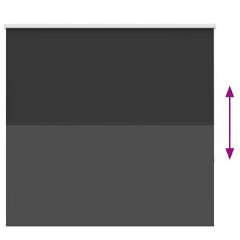 Verdunkelungsrollo Schwarz 150x175 cm Stoffbreite 146,6 cm