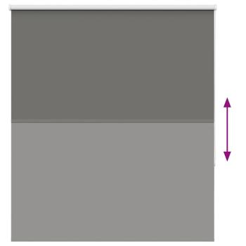 Verdunkelungsrollo Grau 135x130cm Stoffbreite 131,6cm Polyester