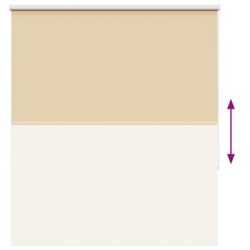 Verdunkelungsrollo Beige 130x175 cm Stoffbreite 126,6 cm