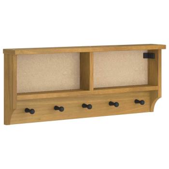Wandgarderobe SANDNES 87x12x35 cm Massivholz Kiefer