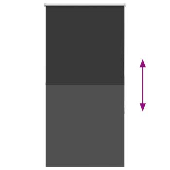 Verdunkelungsrollo Schwarz 85x175 cm Stoffbreite 80,7 cm