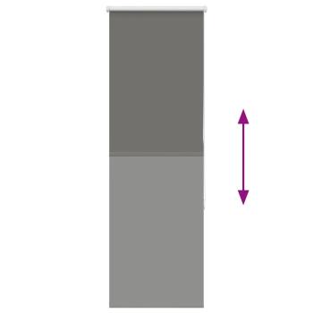 Verdunkelungsrollo Grau 50x175 cm Stoffbreite 45,7 cm Polyester