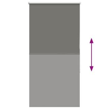 Verdunkelungsrollo Grau 85x150 cm Stoffbreite 80,7 cm Polyester