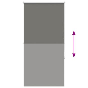 Verdunkelungsrollo Grau 65x130 cm Stoffbreite 60,7 cm Polyester