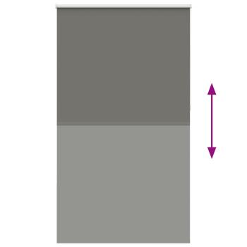 Verdunkelungsrollo Grau 140x230cm Stoffbreite 136,6cm Polyester