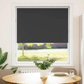 ARDEBO.de - Verdunkelungsrollo Schwarz 115x130 cm Stoffbreite 110,7 cm