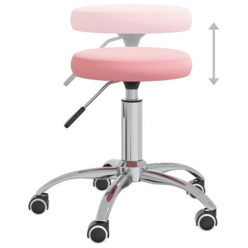Bürostuhl Drehbar Rosa Samt
