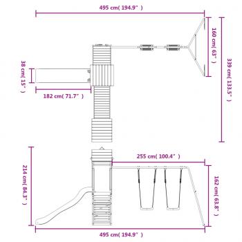 Spielturm Massivholz Douglasie
