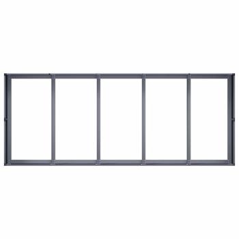 Pflanzgefäß Anthrazit 200x80x40 cm Stahl