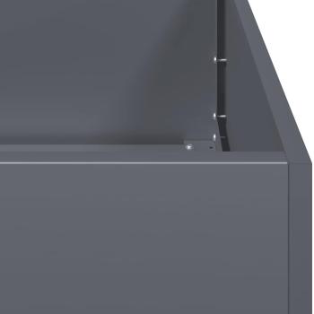 Pflanzgefäß Anthrazit 40x80x80 cm Stahl