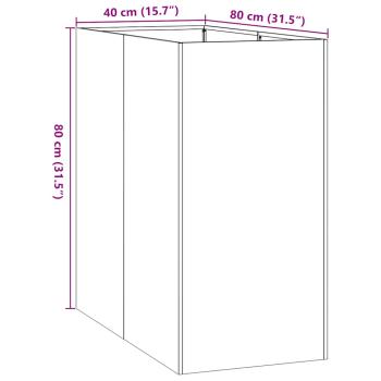 Pflanzkübel 40x80x80 cm Edelstahl