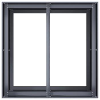 Pflanzgefäß Anthrazit 80x80x80 cm Stahl