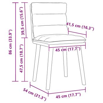 Esszimmerstühle 2 Stk. Dunkelbraun Stoff