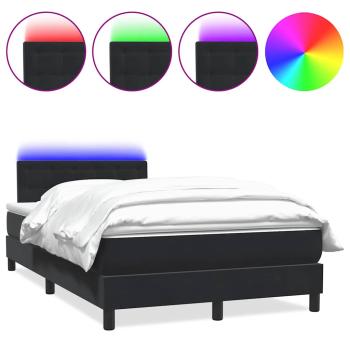 ARDEBO.de - Boxspringbett mit Matratze Schwarz 120x220 cm Samt