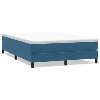 Boxspringbett ohne Matratze Dunkelblau 140x210 cm Samt