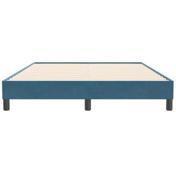 Boxspringbett ohne Matratze Dunkelblau 140x210 cm Samt