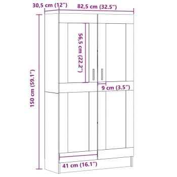 Bücherschrank Artisan-Eiche 82,5x30,5x150 cm Holzwerkstoff
