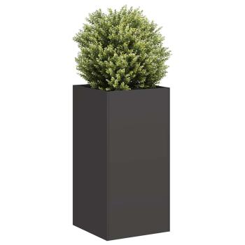 ARDEBO.de - Pflanzkübel Schwarz 40x40x80 cm Kaltgewalzter Stahl