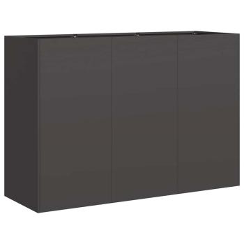 Pflanzkübel Schwarz 120x40x80 cm Kaltgewalzter Stahl