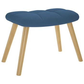 Schaukelsessel mit Hocker Blau Stoff