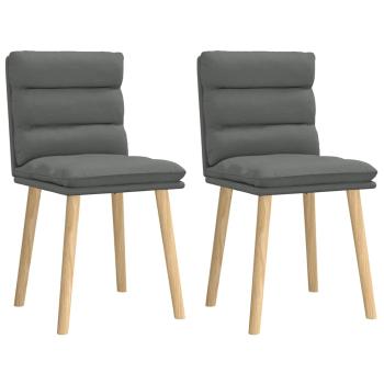 ARDEBO.de - Esszimmerstühle 2 Stk. Dunkelgrau Stoff