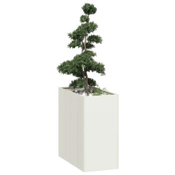 ARDEBO.de - Pflanzgefäß Weiß 40x80x80 cm Stahl
