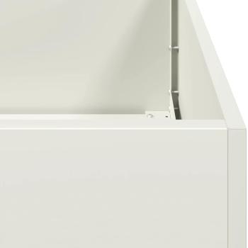 Pflanzgefäß Weiß 40x80x80 cm Stahl