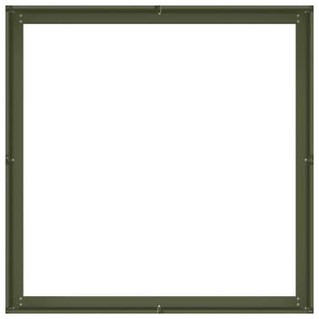 Pflanzkübel Olivgrün 100x100x30 cm Stahl