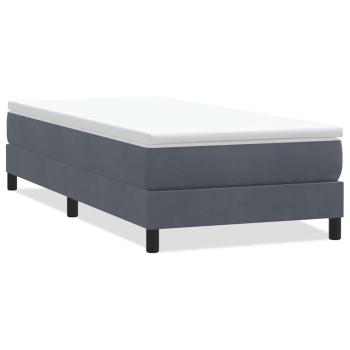 Boxspringbett ohne Matratze Dunkelgrau 80x210 cm Samt