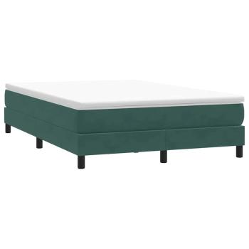ARDEBO.de - Boxspringbett ohne Matratze Dunkelgrün 140x210 cm Samt