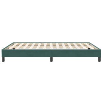 Boxspringbett ohne Matratze Dunkelgrün 140x210 cm Samt
