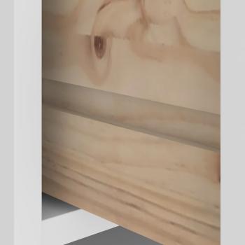 Garderobenständer SANDENS Weiß 45x40x159,5 cm Massivholz Kiefer