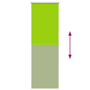 Verdunkelungsrollo Grün 45x175 cm Stoffbreite 40,7 cm Polyester