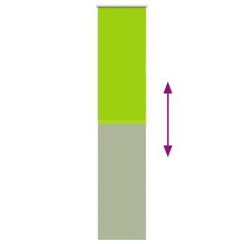 Verdunkelungsrollo Grün 45x210 cm Stoffbreite 40,7 cm Polyester